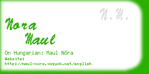 nora maul business card