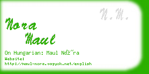 nora maul business card